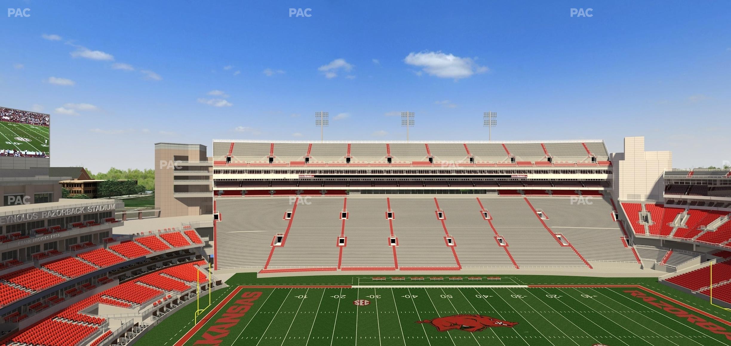 Seating view for Razorback Stadium Section 505 3