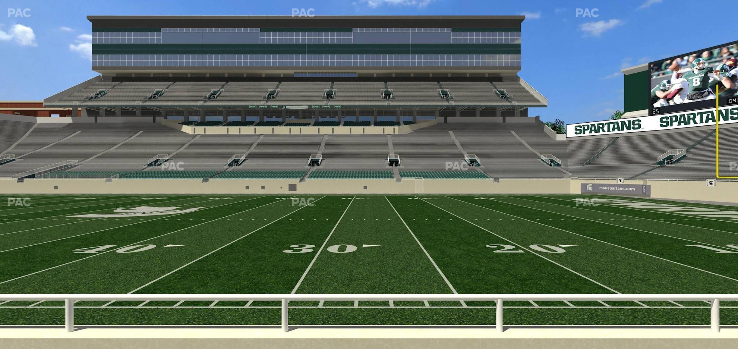 Seating view for Spartan Stadium (Michigan) Section Sideline Club 7