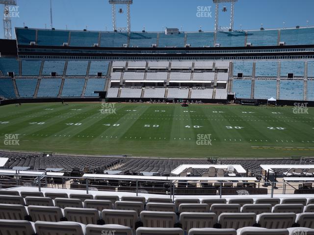 Seating view for EverBank Stadium Section Gallagher Club 136