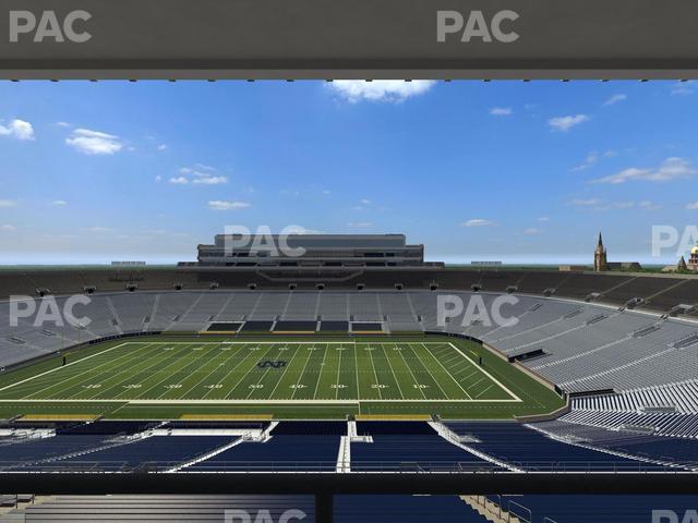 Seating view for Notre Dame Stadium Section Corbett Club 707