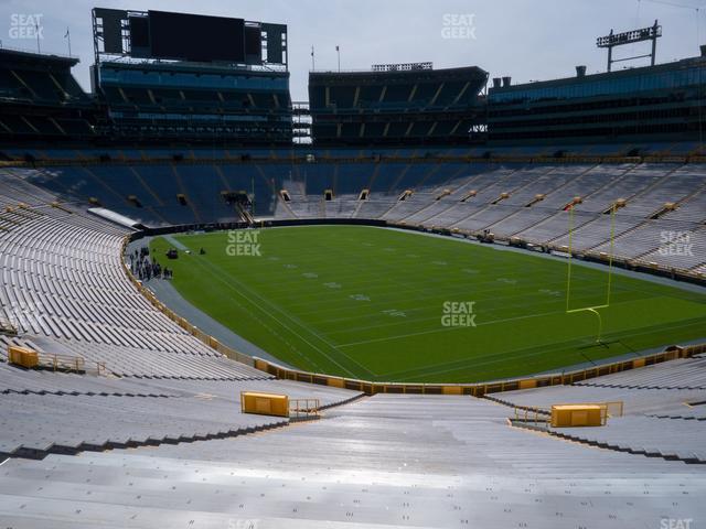 Seating view for Lambeau Field Section 105