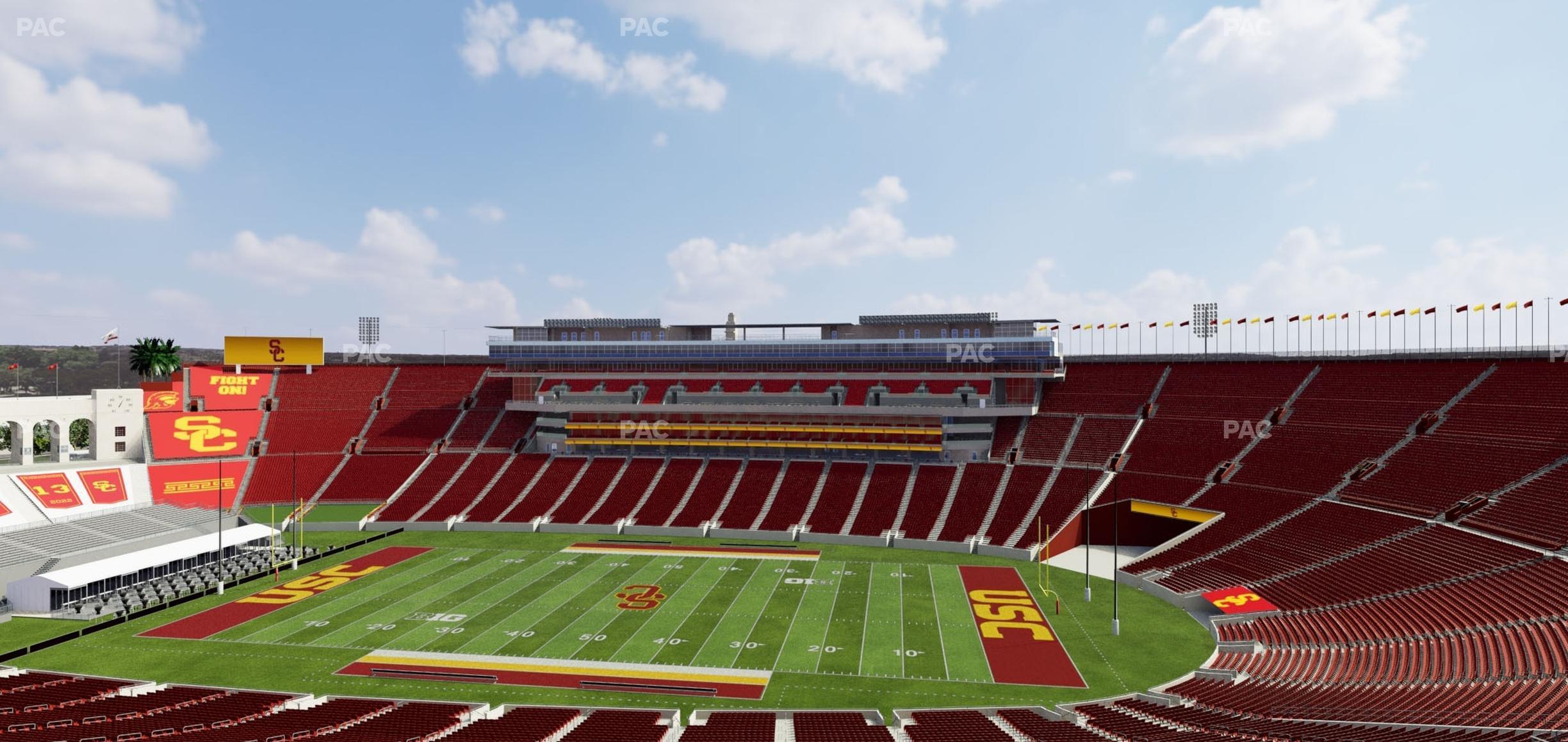 Seating view for Los Angeles Memorial Coliseum Section 320