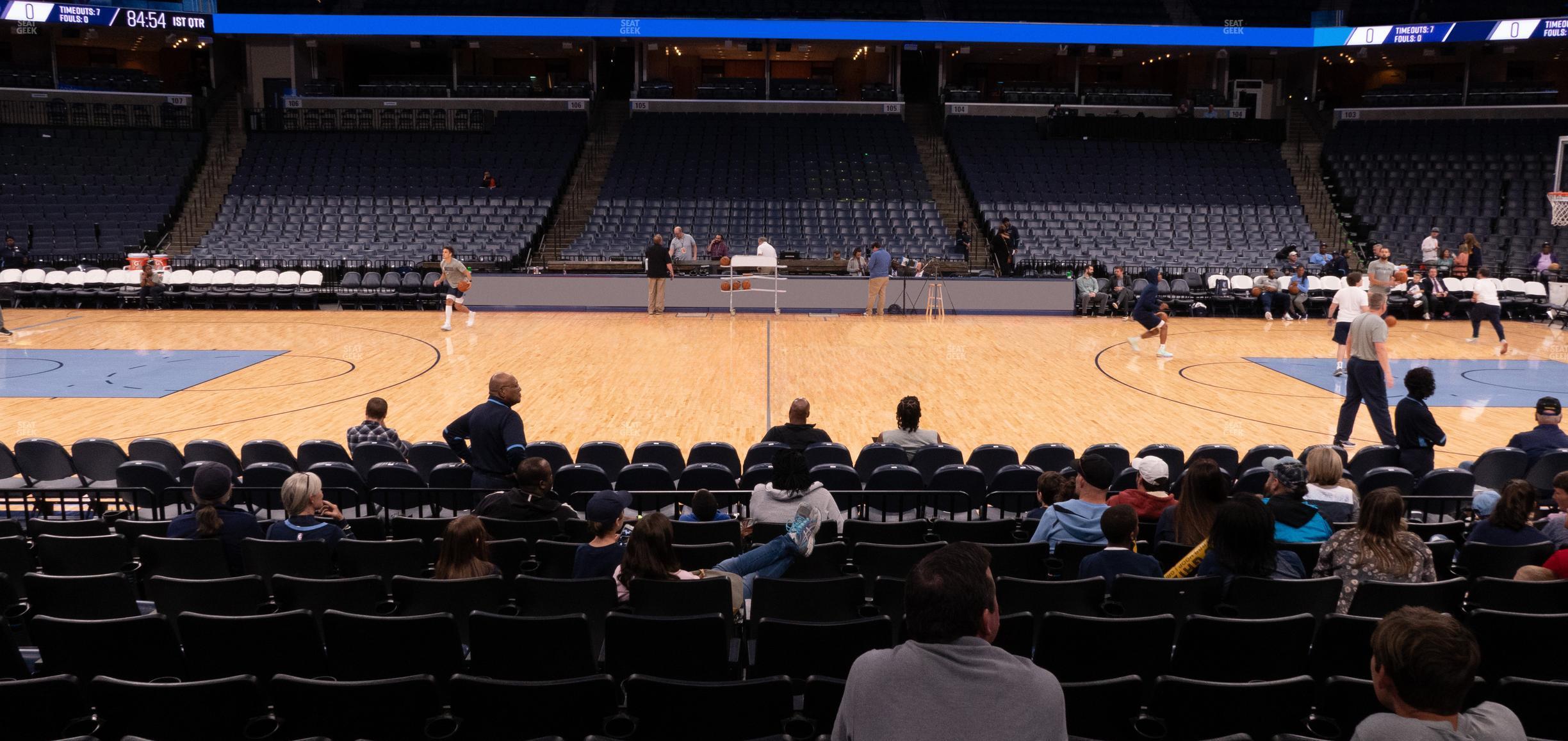 Seating view for FedExForum Section 114