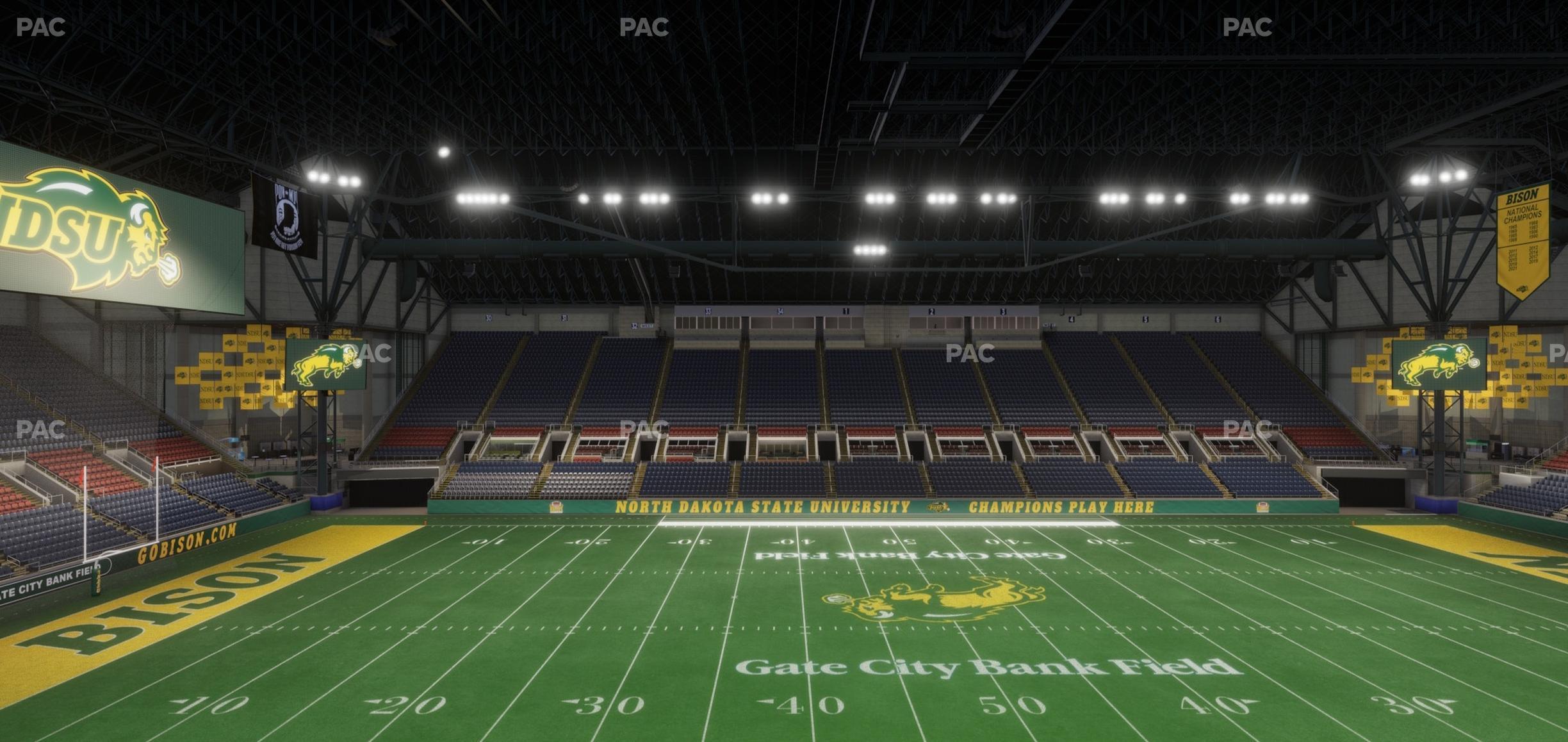 Seating view for Fargodome Section Elevated 19