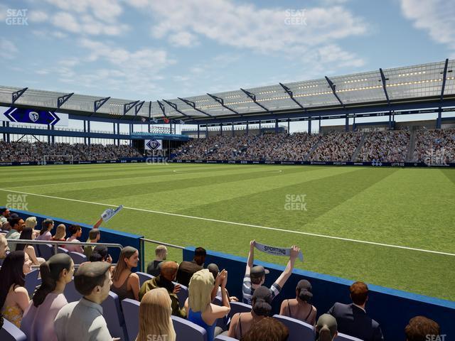 Seating view for Children's Mercy Park Section U M B Field Club 7