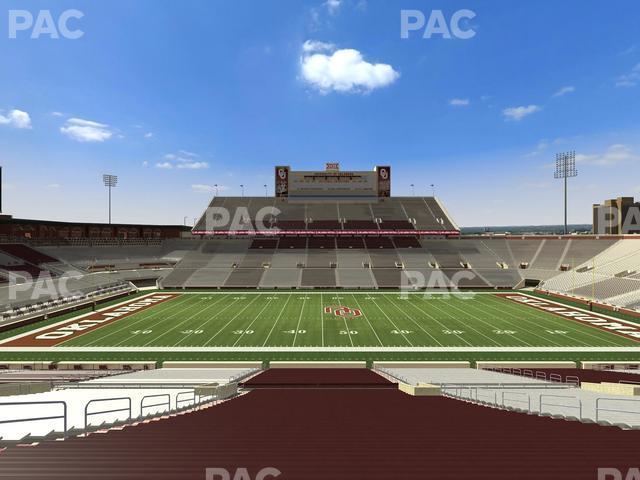 Seating view for Gaylord Family Oklahoma Memorial Stadium Section 31