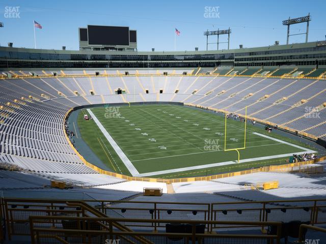 Seating view for Lambeau Field Section 342