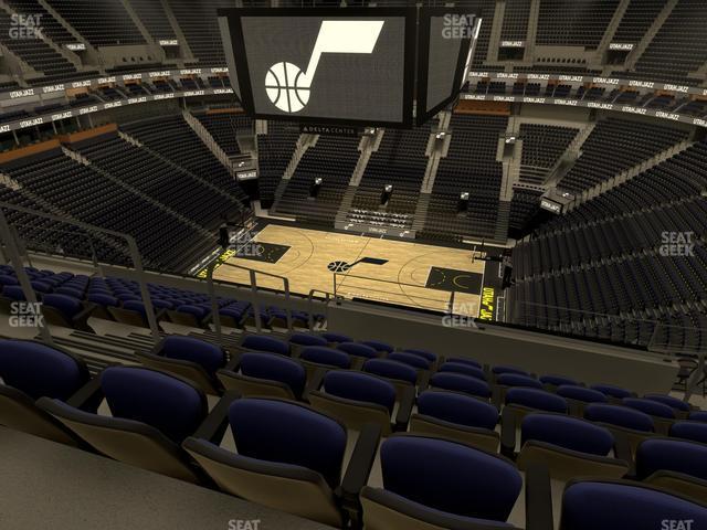 Seating view for Delta Center Section 130