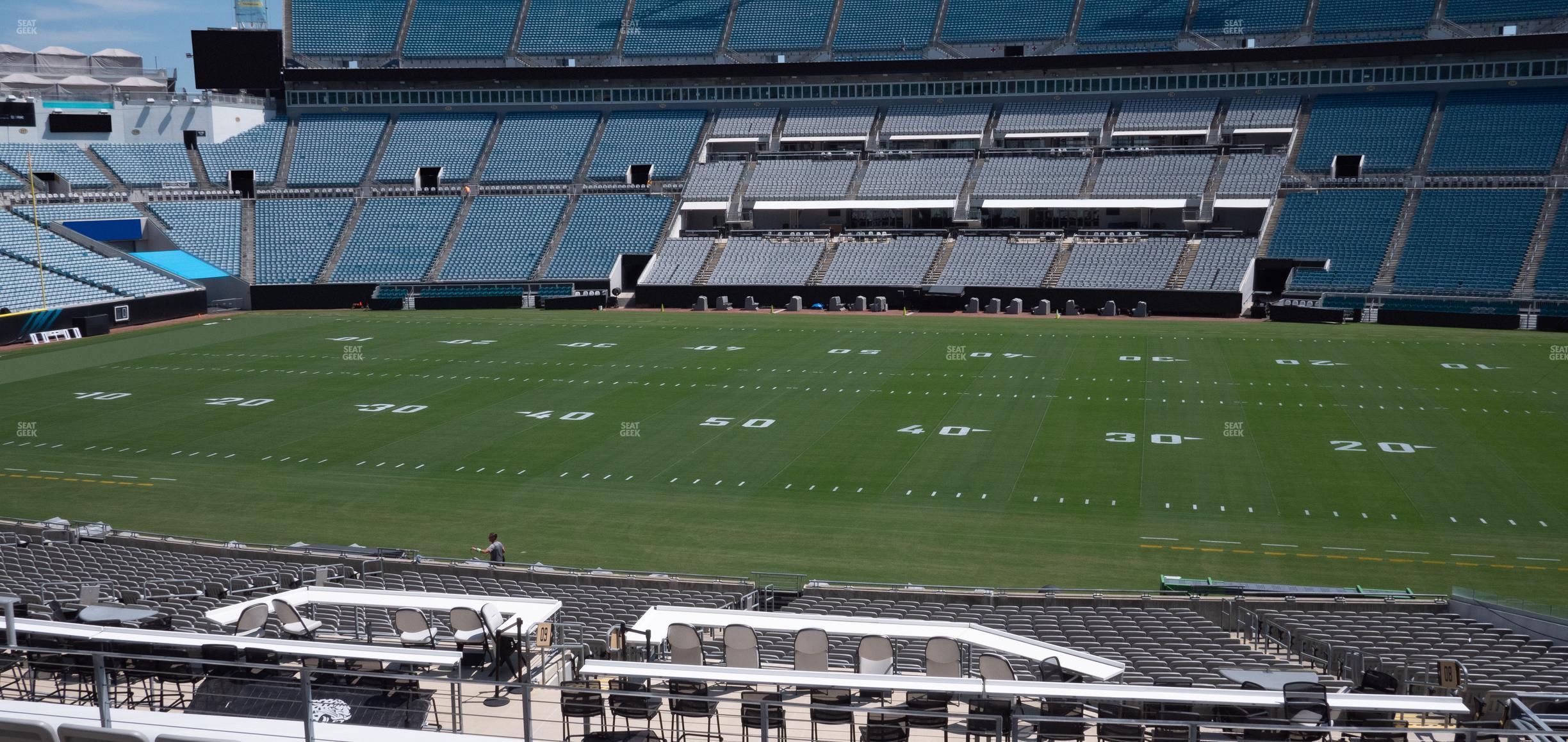 Seating view for EverBank Stadium Section Gallagher Club 108