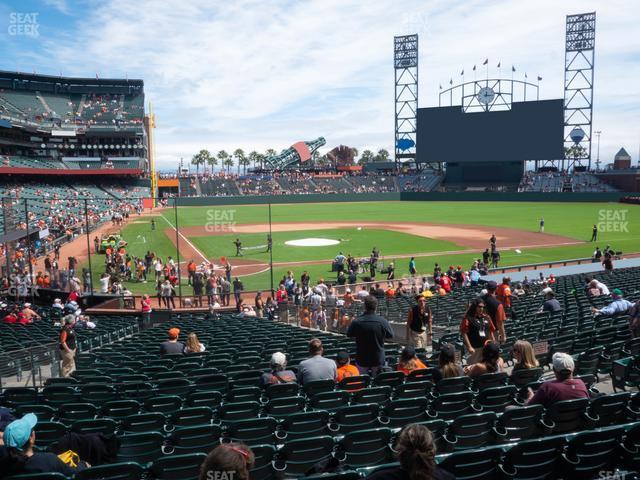 Seating view for Oracle Park Section Lower Box 112