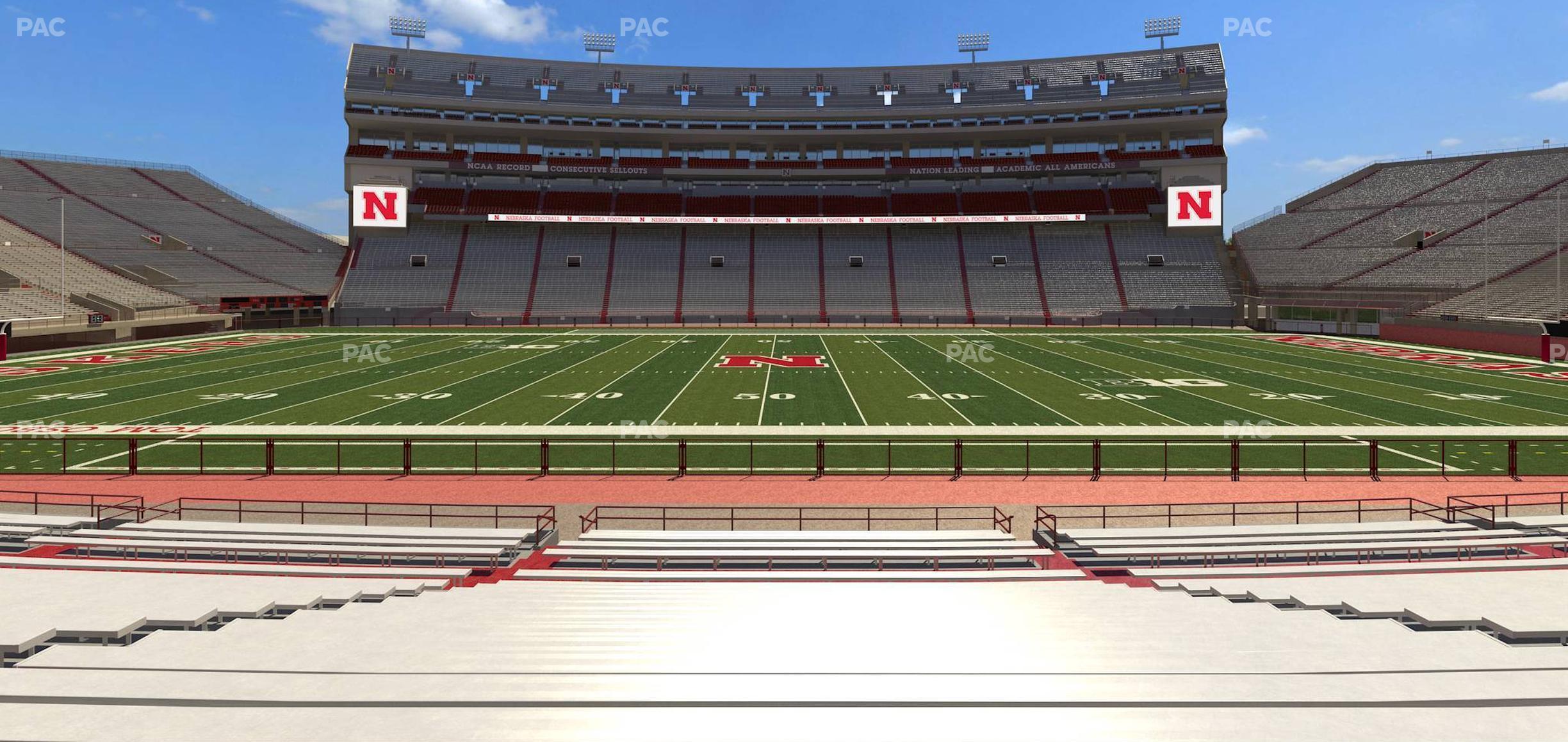 Seating view for Memorial Stadium Nebraska Section 26