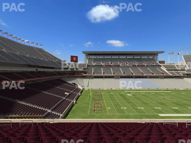 Seating view for Kyle Field Section West A Club 10