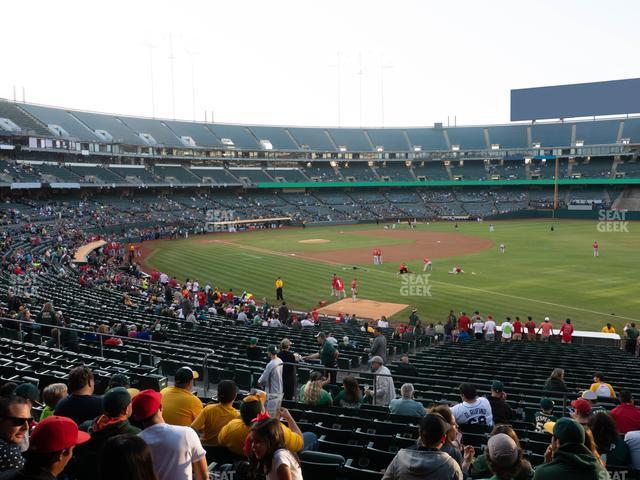 Seating view for Oakland Coliseum Section Rear 106