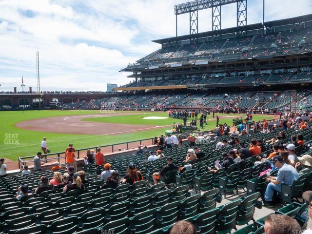 Seating view for Oracle Park Section Lower Box 127