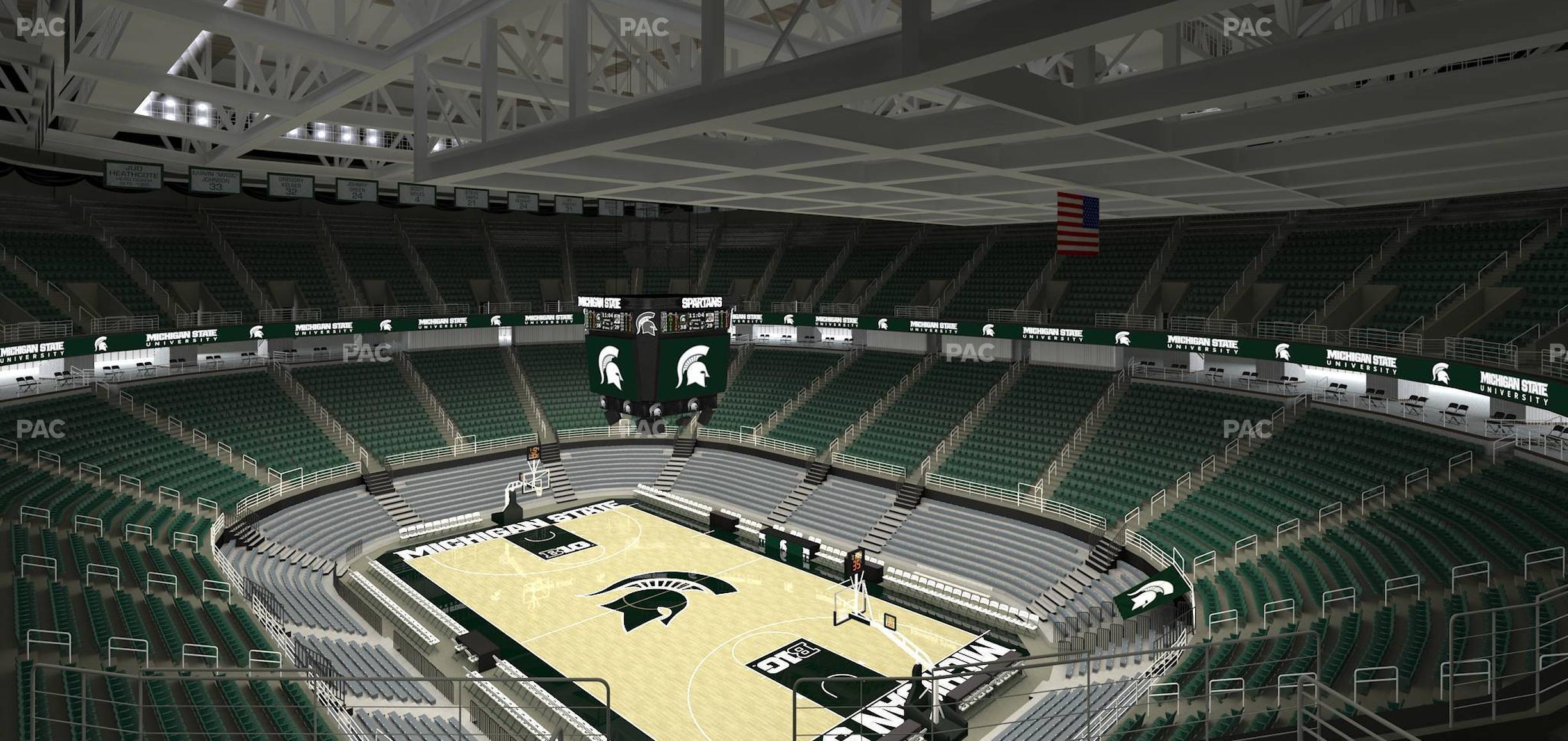 Seating view for Jack Breslin Student Events Center Section 222