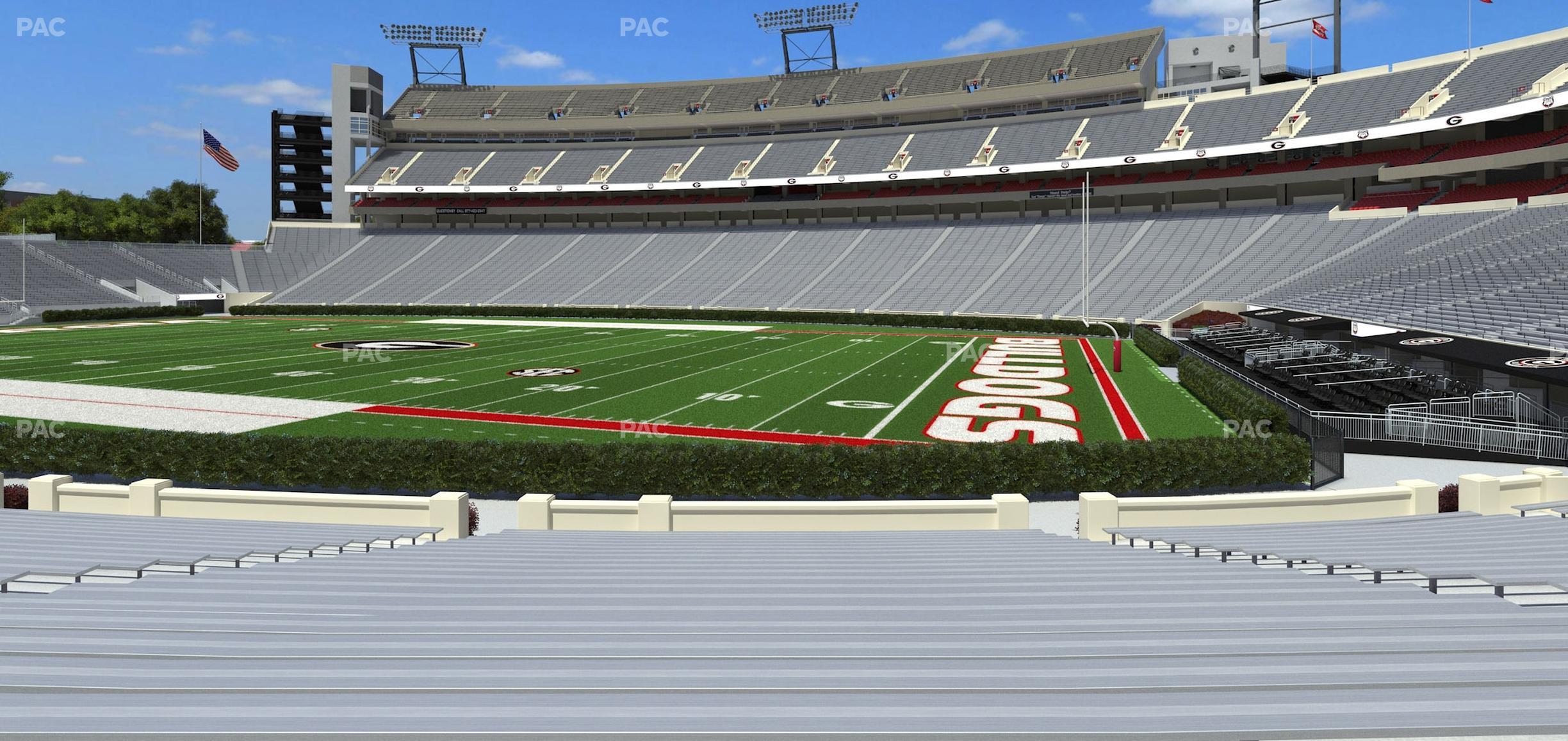 Seating view for Sanford Stadium Section 127