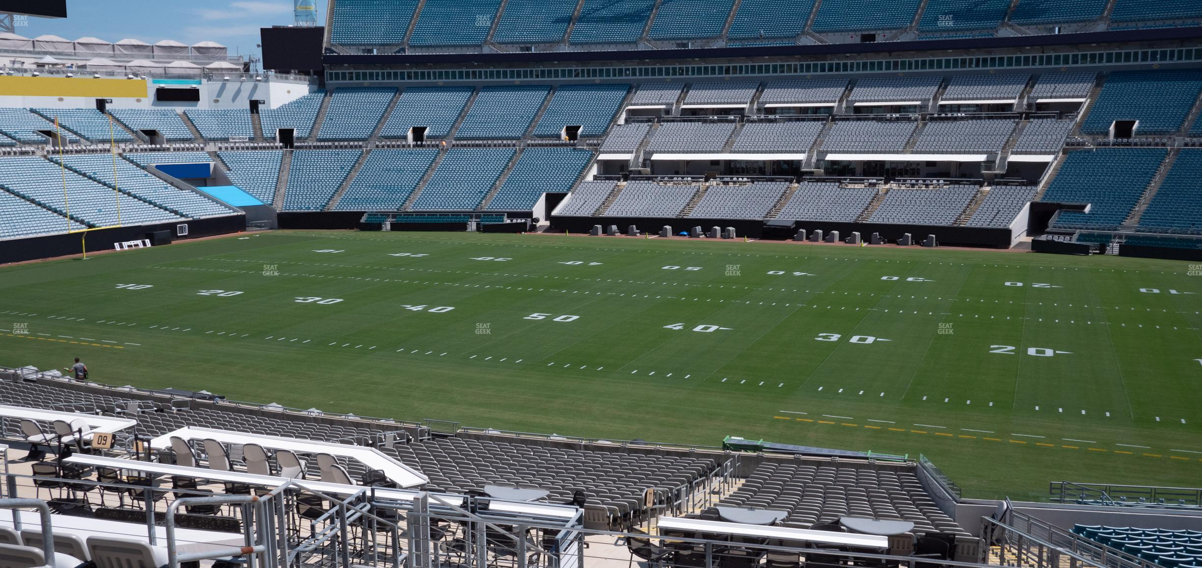 Seating view for EverBank Stadium Section Gallagher Club 107