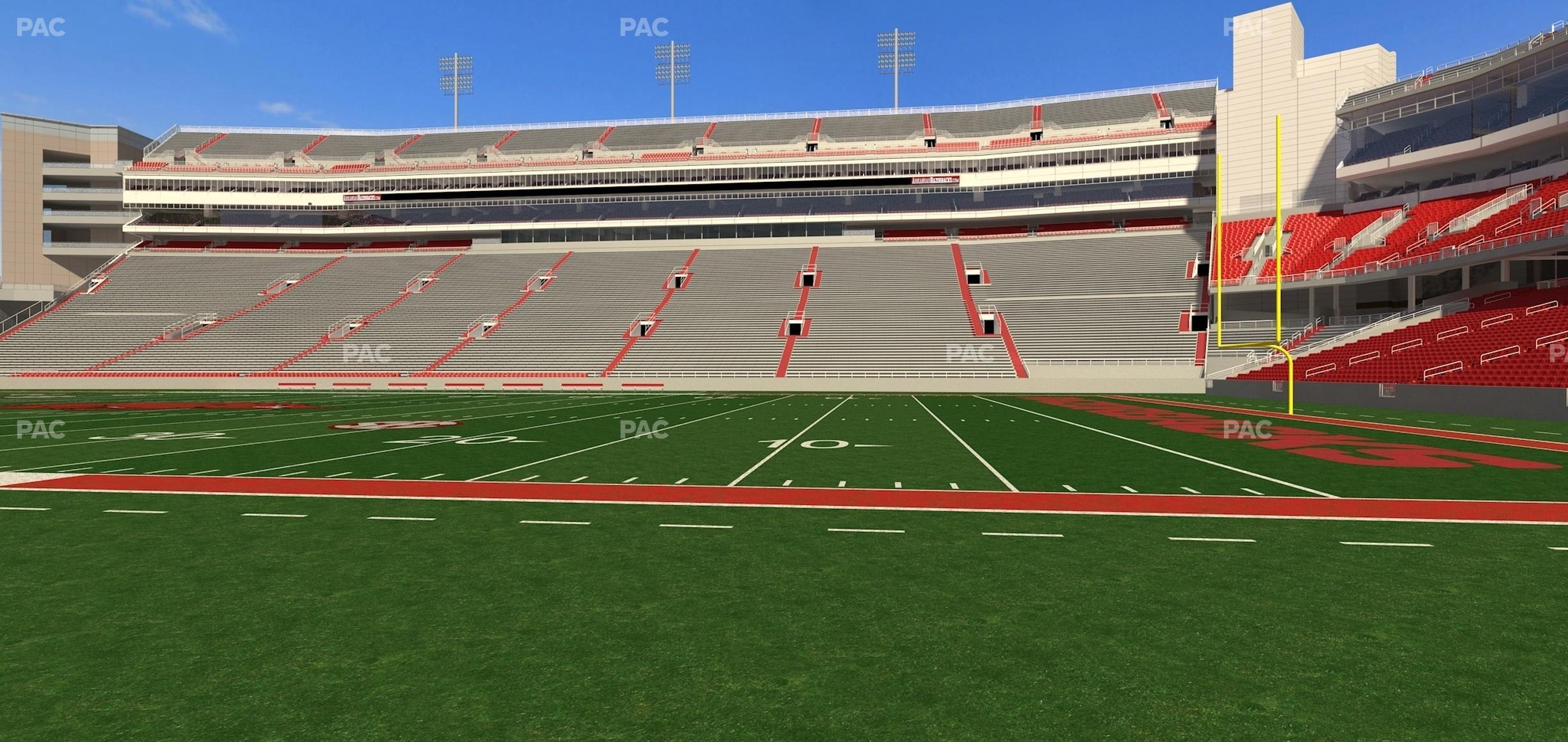 Seating view for Razorback Stadium Section 102