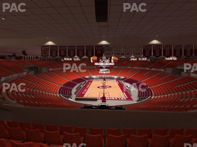 Seating view for Lloyd Noble Center Section 228