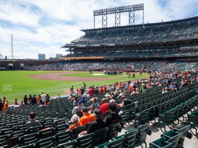 Seating view for Oracle Park Section Lower Box 129