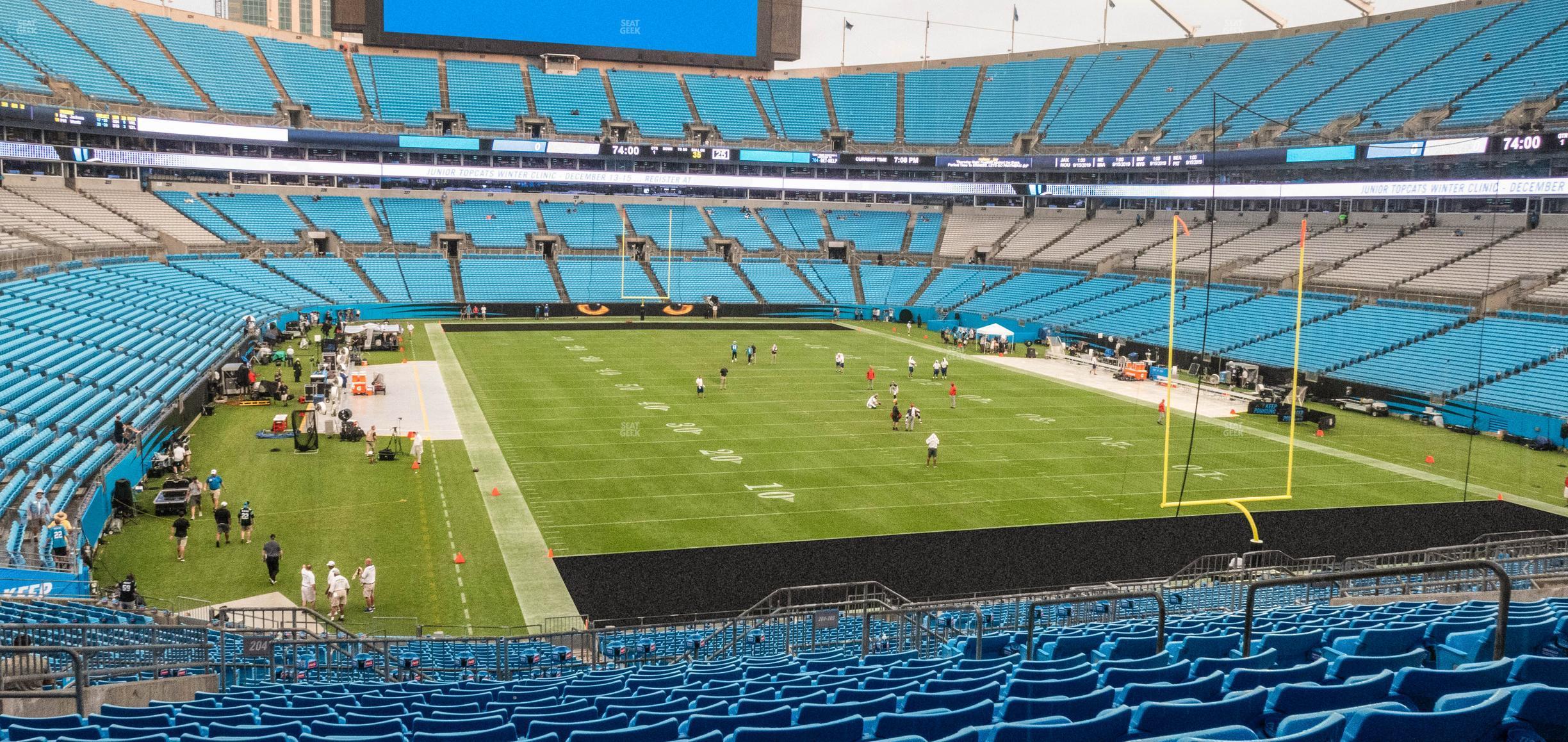 Seating view for Bank of America Stadium Section 204