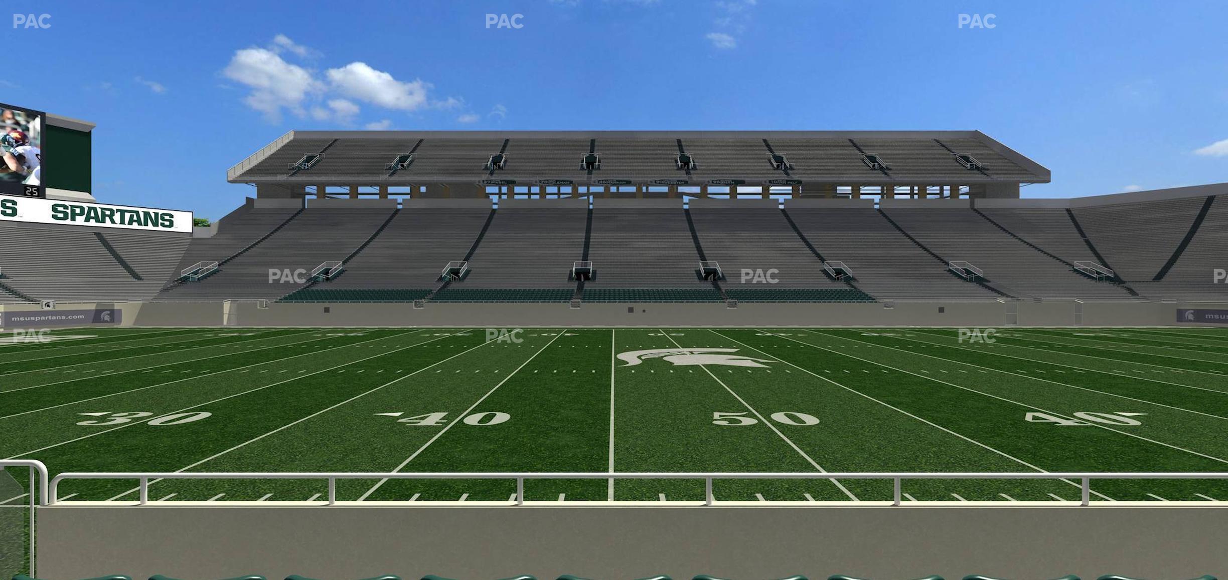 Seating view for Spartan Stadium (Michigan) Section Sideline Club 24