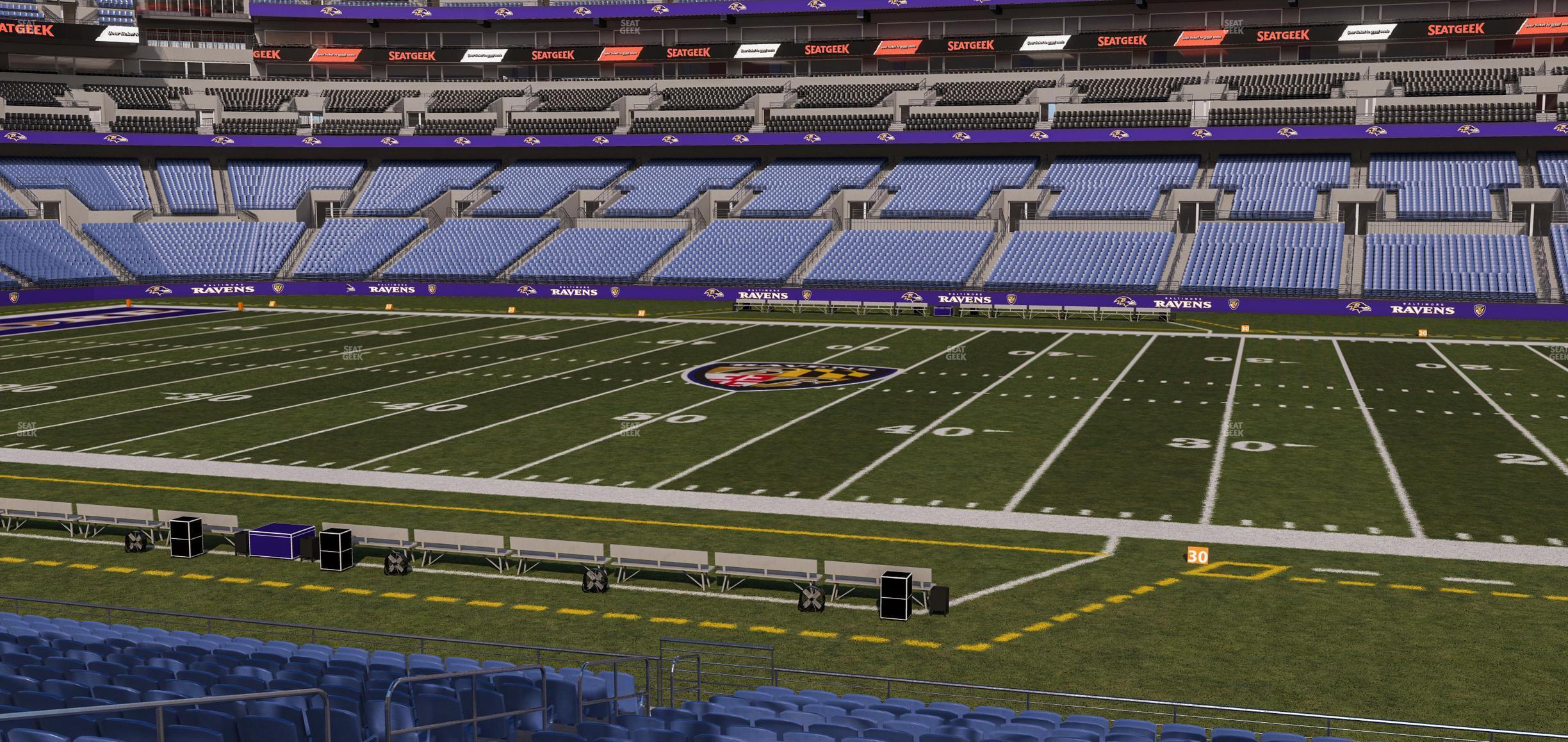 Seating view for M&T Bank Stadium Section 125