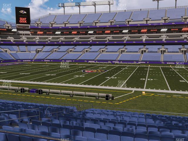 Seating view for M&T Bank Stadium Section 125