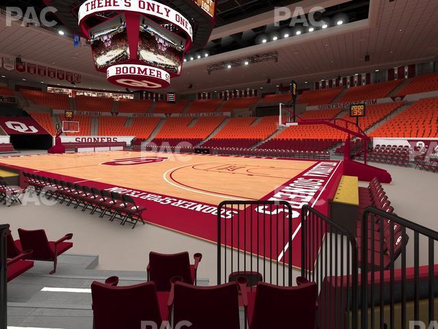 Seating view for Lloyd Noble Center Section F 6