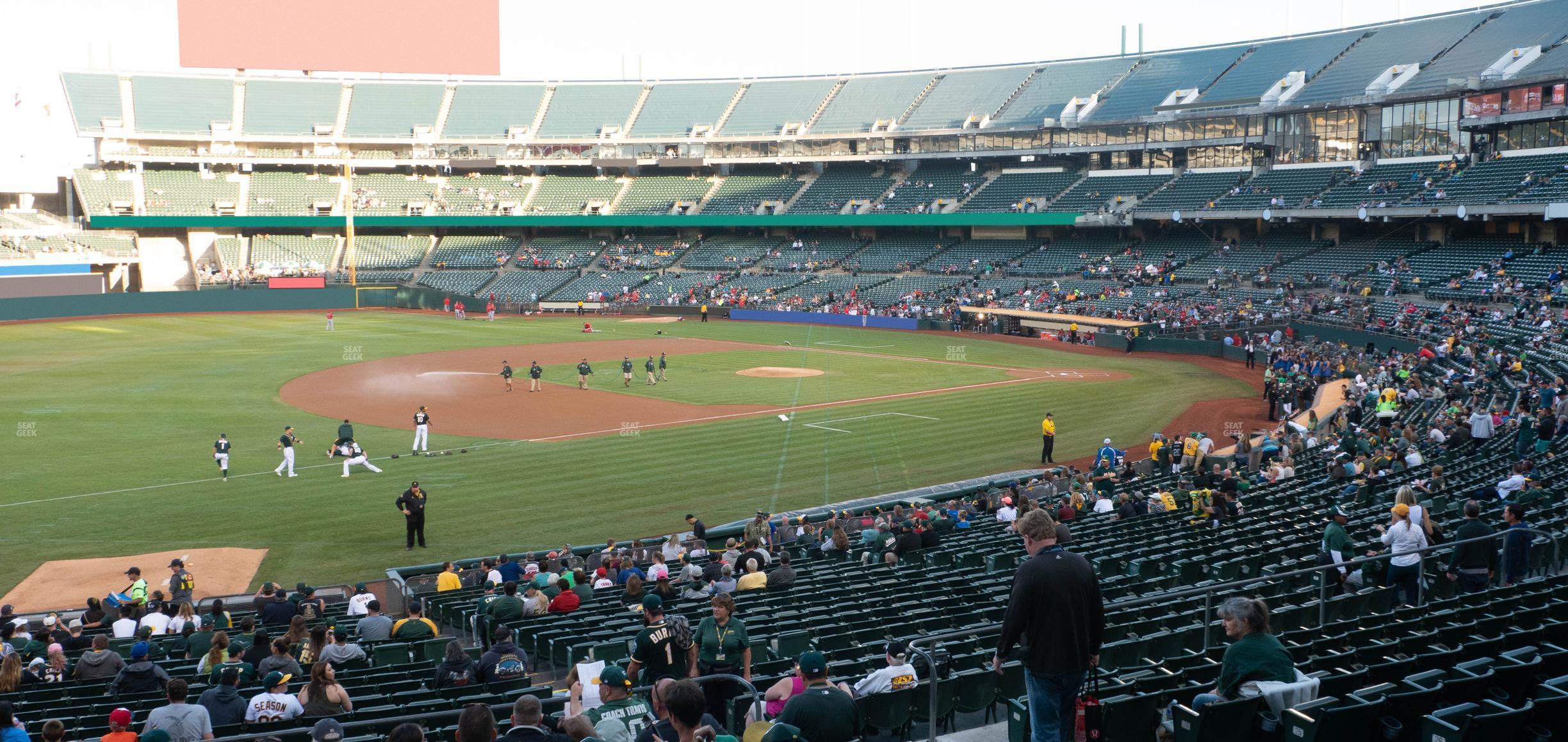 Seating view for Oakland Coliseum Section Rear 126