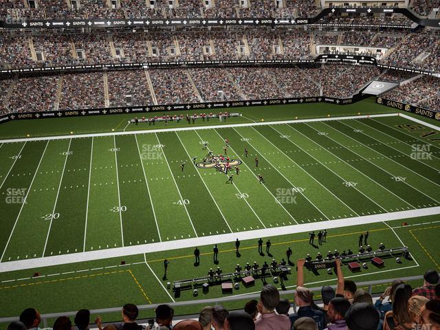 Seating view for Caesars Superdome Section 549