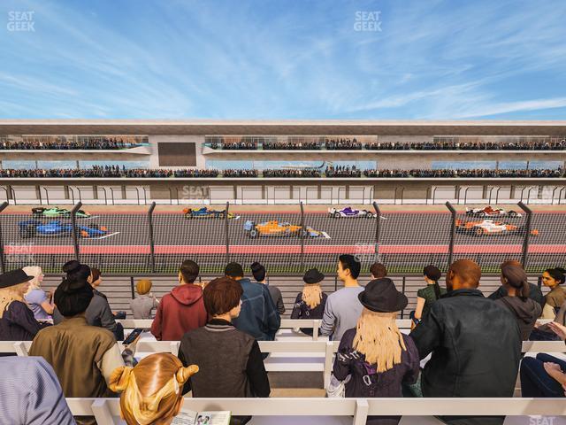 Seating view for Circuit of The Americas Section Main Grandstand Trackside East 119