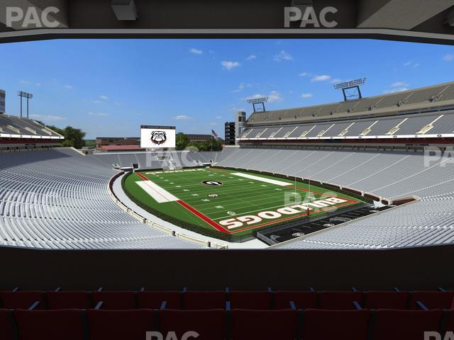 Seating view for Sanford Stadium Section East Upper Club 223