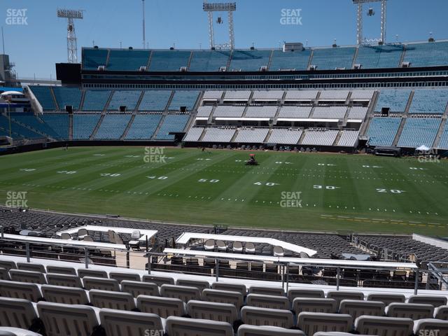 Seating view for EverBank Stadium Section Gallagher Club 135