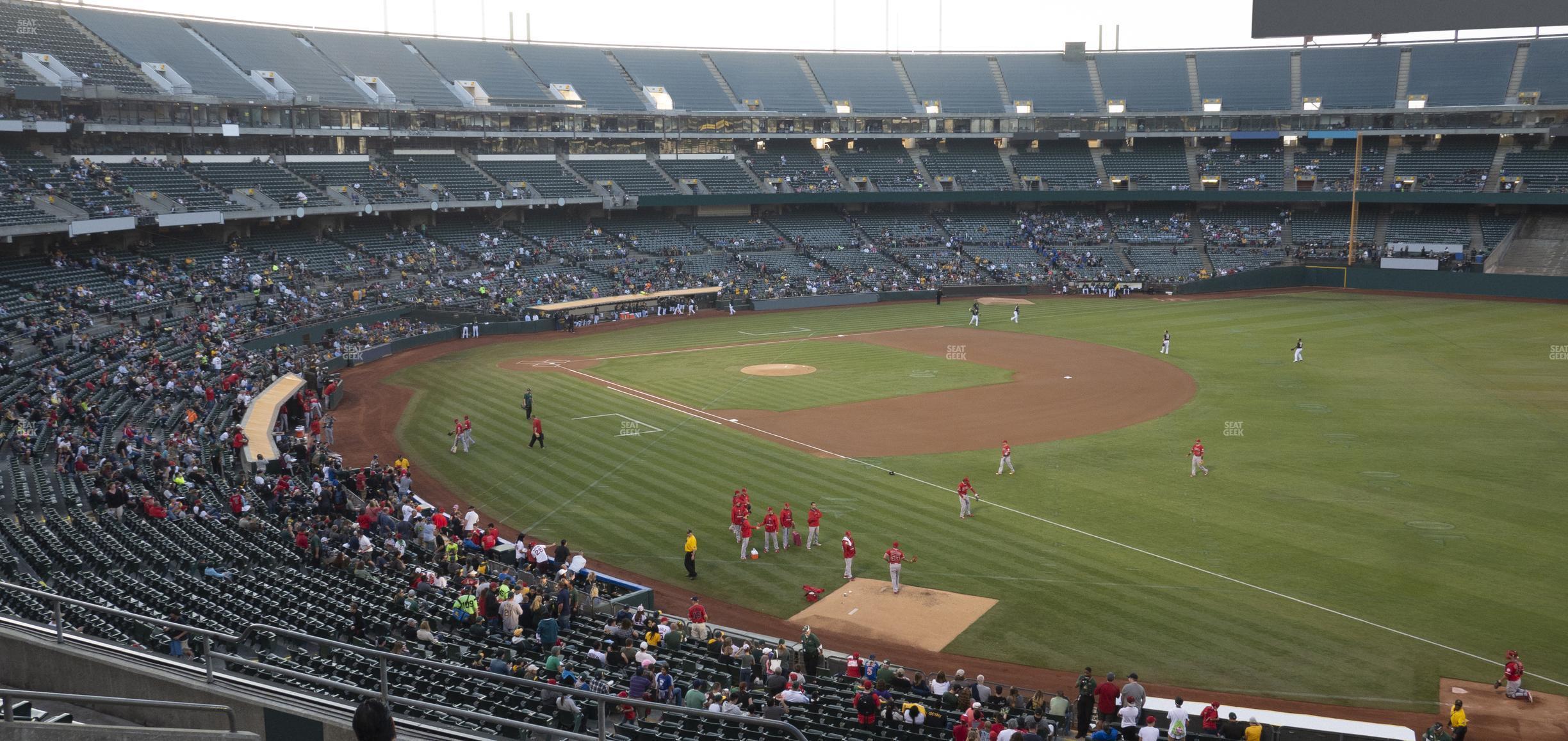 Seating view for Oakland Coliseum Section 206