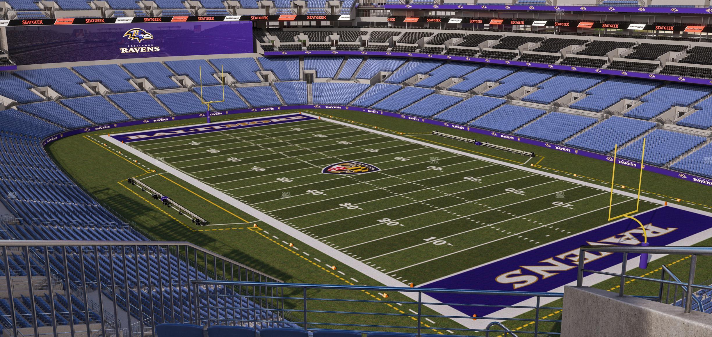 Seating view for M&T Bank Stadium Section 519