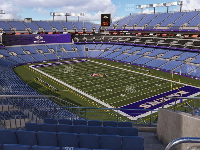 Seating view for M&T Bank Stadium Section 519