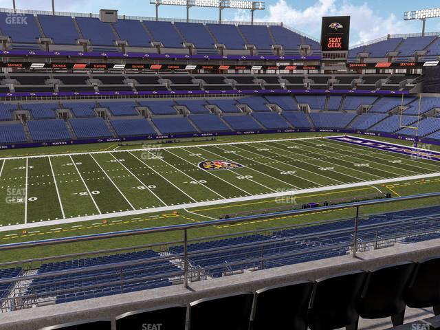 Seating view for M&T Bank Stadium Section 202