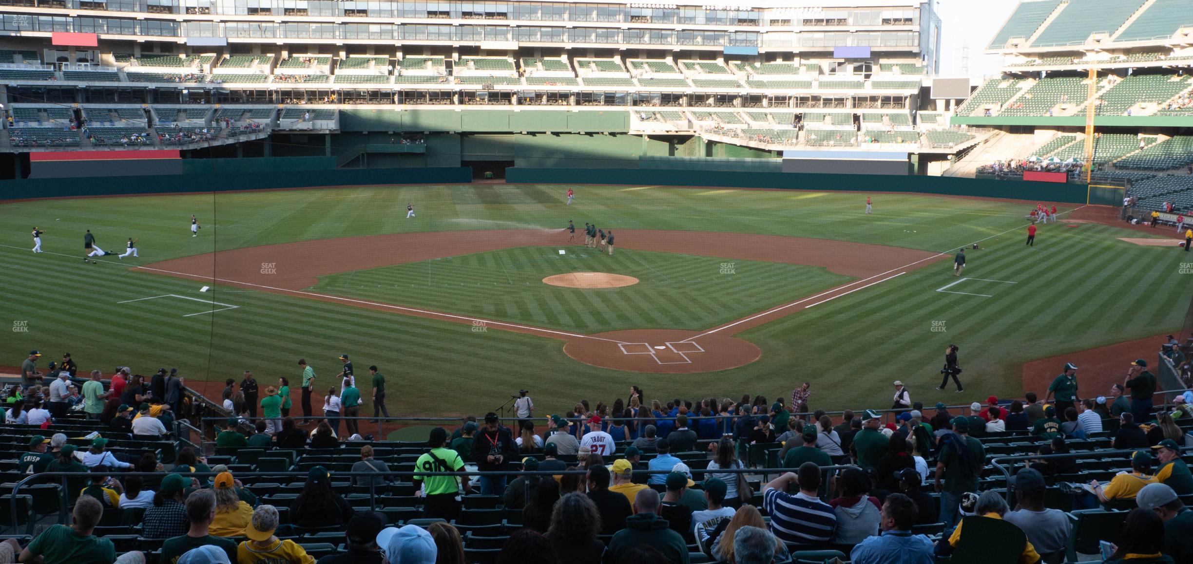 Seating view for Oakland Coliseum Section Rear 118