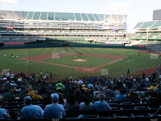 Seating view for Oakland Coliseum Section Rear 118