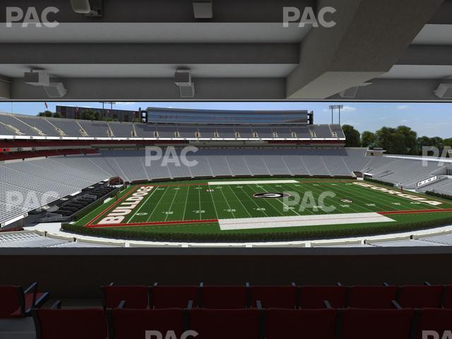 Seating view for Sanford Stadium Section North Club 209