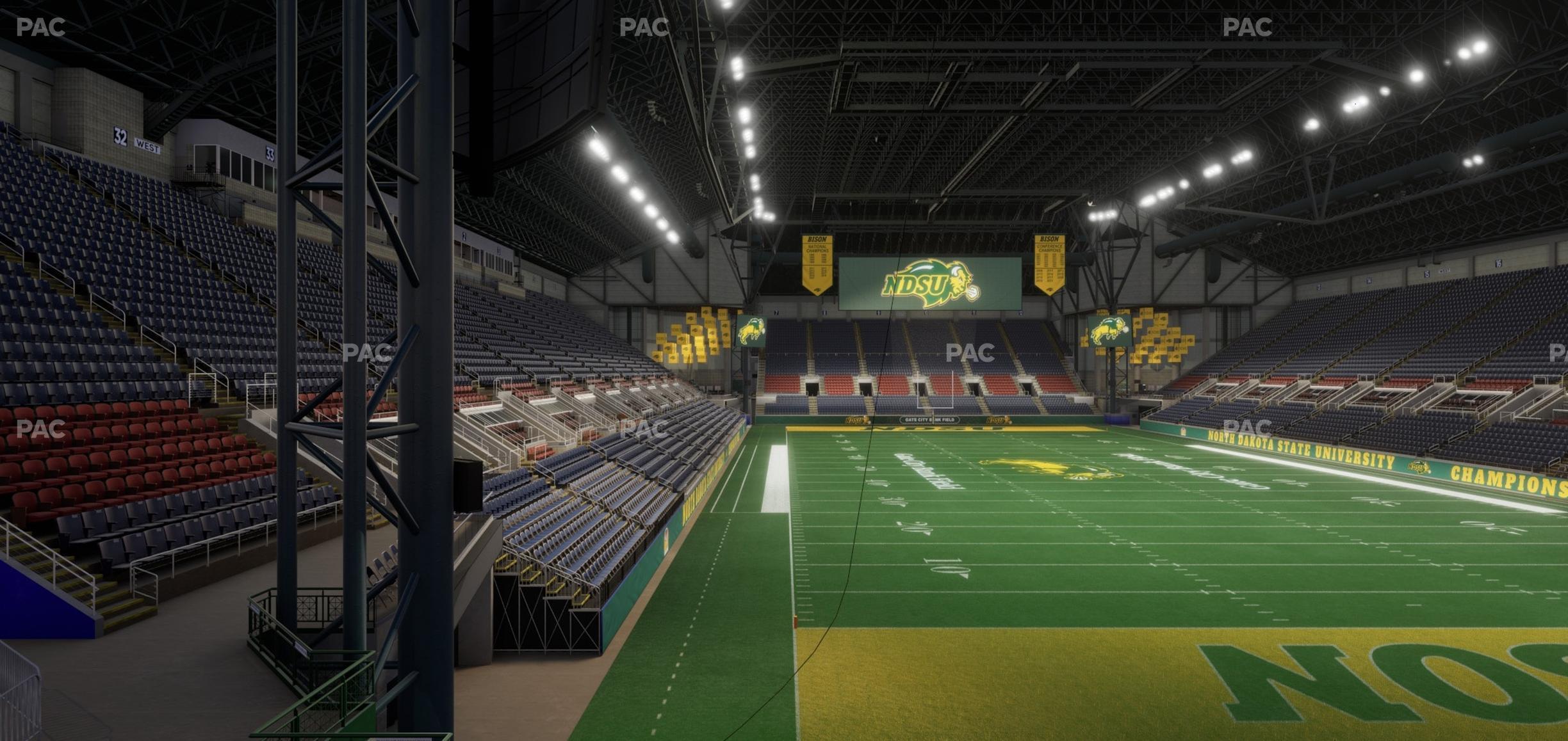 Seating view for Fargodome Section Elevated 29