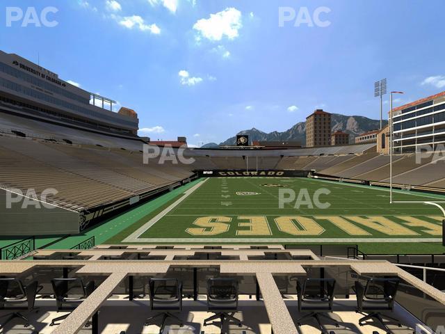 Seating view for Folsom Field Section Loge Box 154