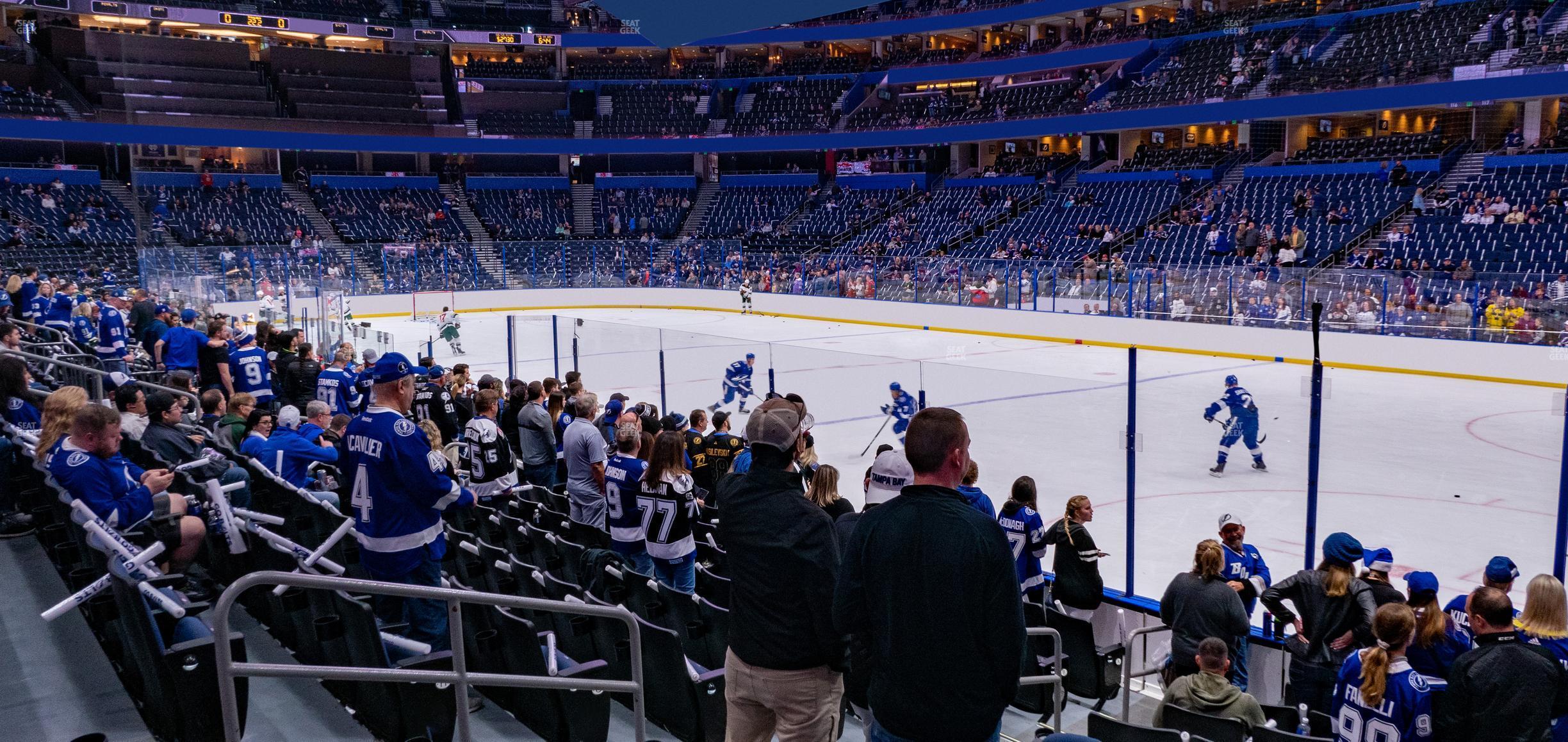 Seating view for Amalie Arena Section 128