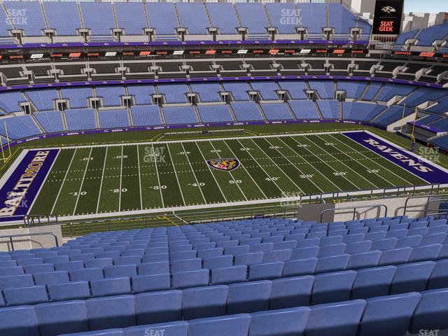 Seating view for M&T Bank Stadium Section 528