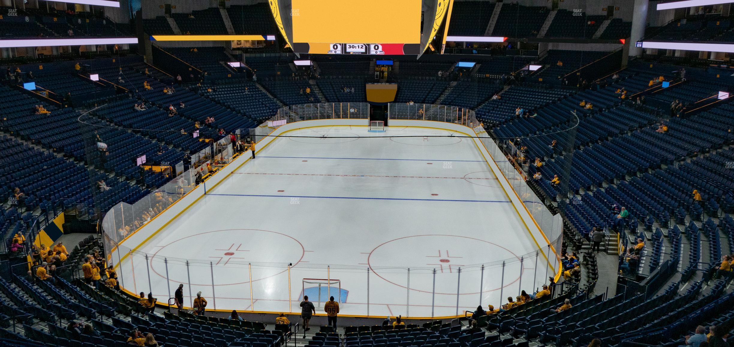 Seating view for Bridgestone Arena Section 201