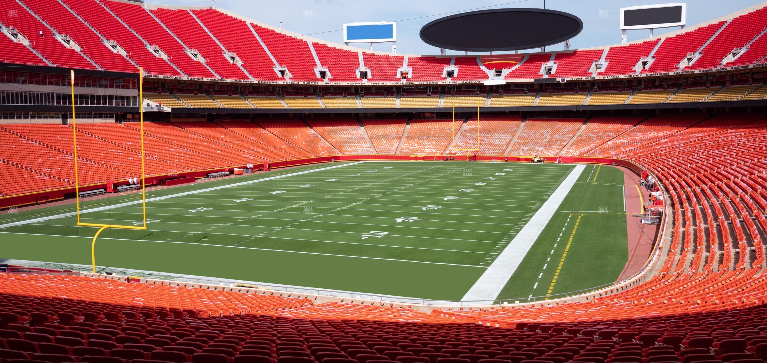 Seating view for GEHA Field at Arrowhead Stadium Section Ada 108