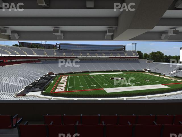 Seating view for Sanford Stadium Section North Club 210