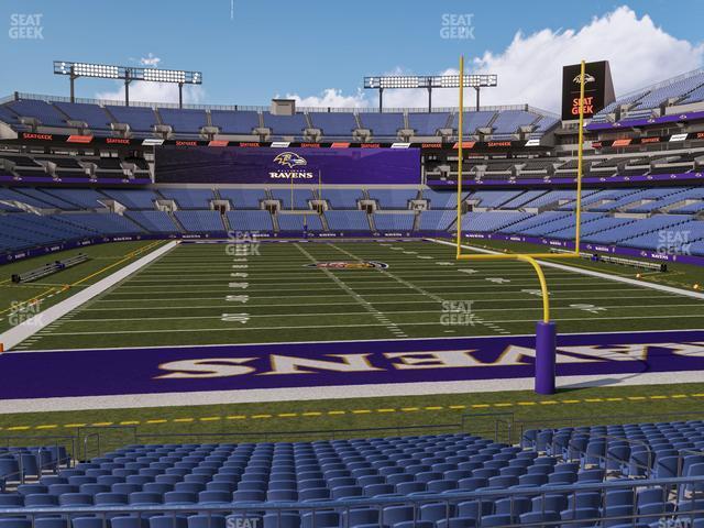 Seating view for M&T Bank Stadium Section 114