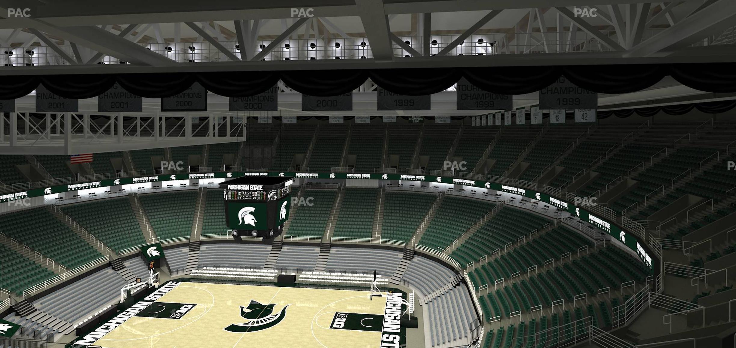 Seating view for Jack Breslin Student Events Center Section Bleachers 207